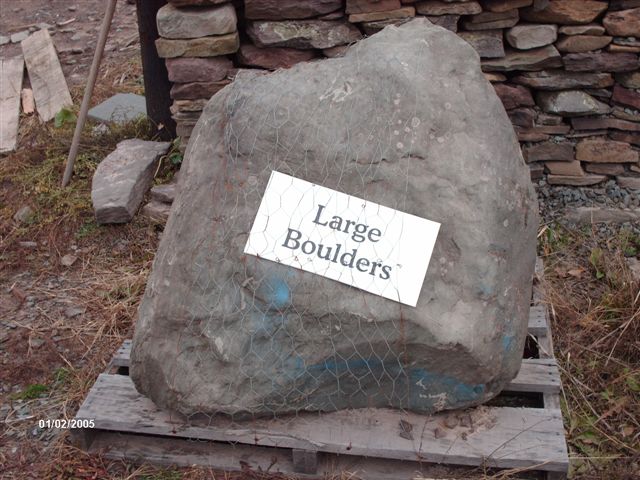 Large Boulders...$155 per pallet with a single boulder